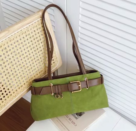 Geanta baguette verde